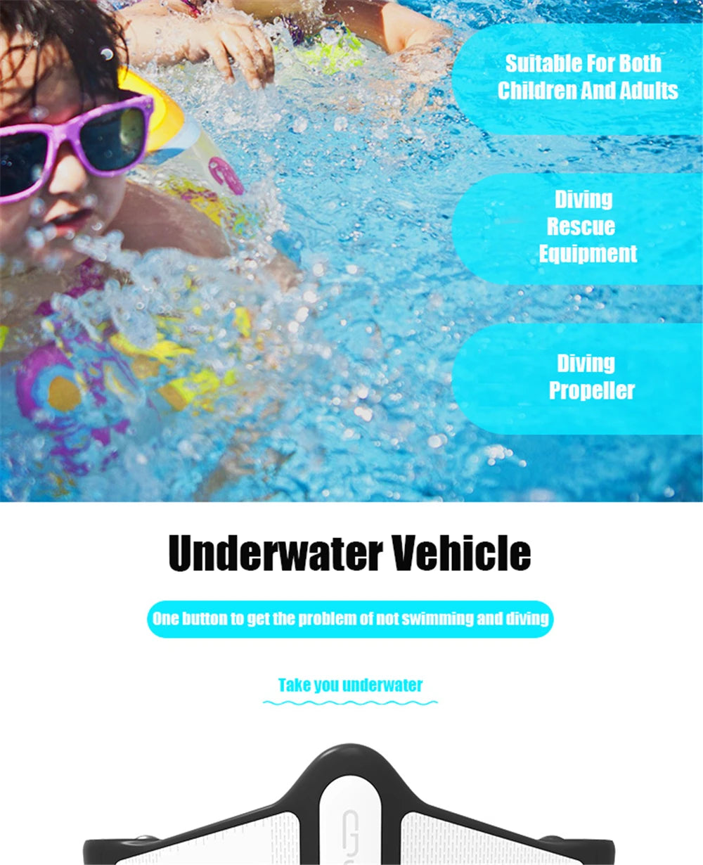 Underwater Sea Scooter 500W Electric Water Toys 1.8m/s Diving Scooter 60Mins Underwater Motor for Kids Adults Swimming Pool