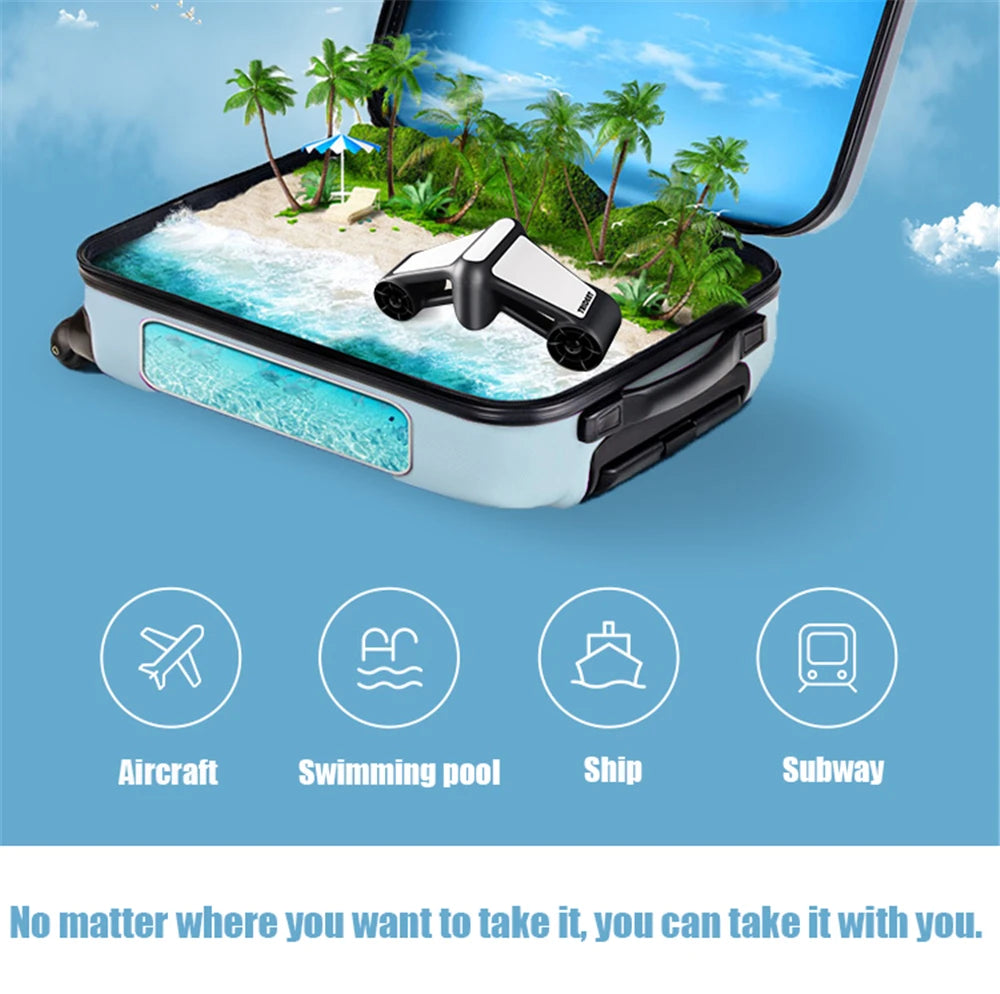 Underwater Sea Scooter 500W Electric Water Toys 1.8m/s Diving Scooter 60Mins Underwater Motor for Kids Adults Swimming Pool