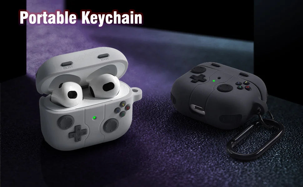 for airpods 4th/airpods 3rd (2024/2021)Case with keychain silicone Cartoon earphone case shockproof cover for airpods 4 cases