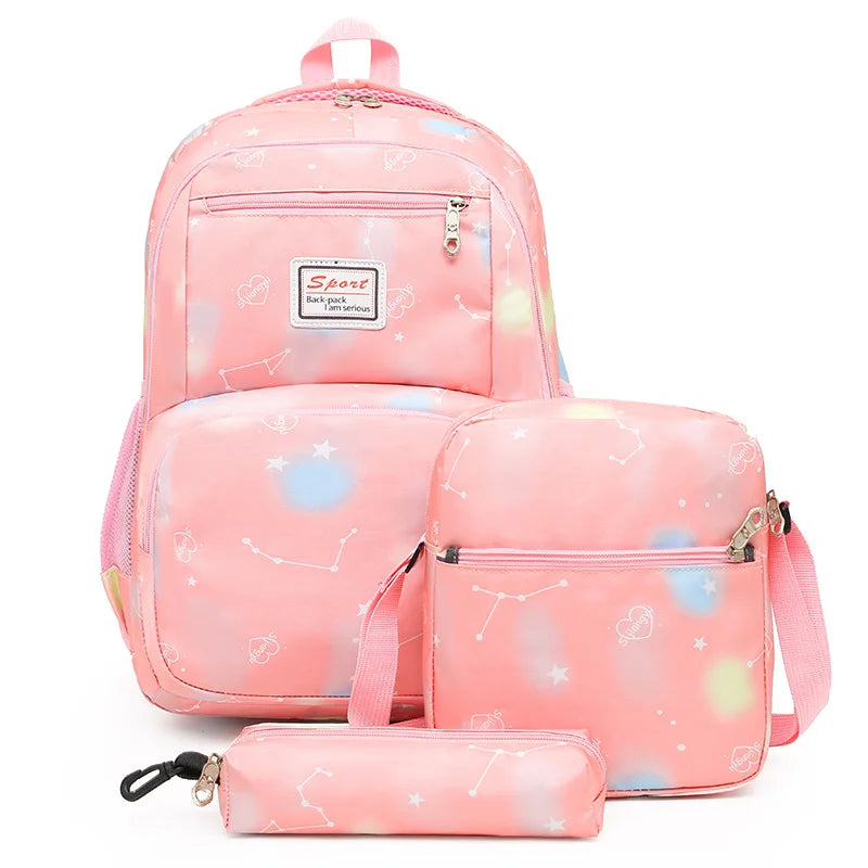 3pcs/set Male backpacks high school bags for women 2020 boys one shoulder big student travel bag men school backpack mochila