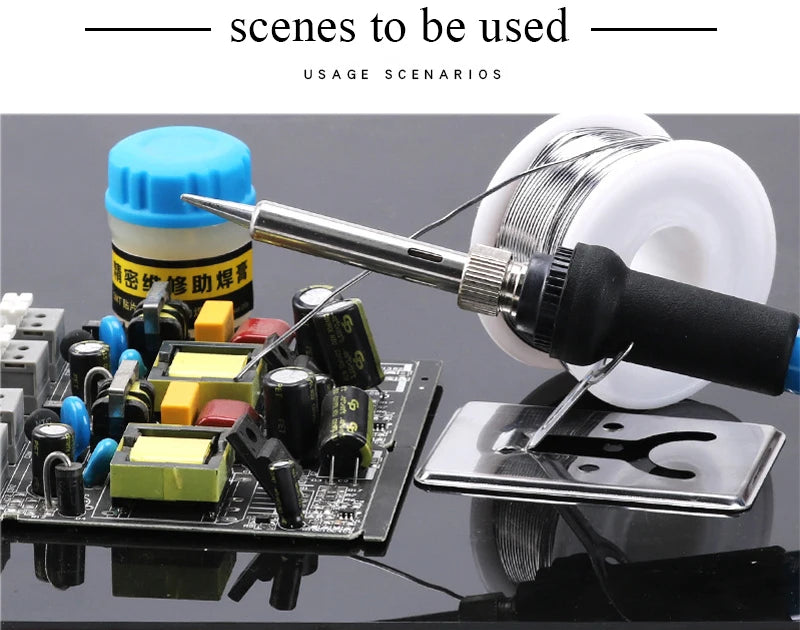 New Adjustable Temperature Electric Soldering Iron 220V 110V 60W Welding Solder Rework Station Heat Pencil Tips Repair Tools