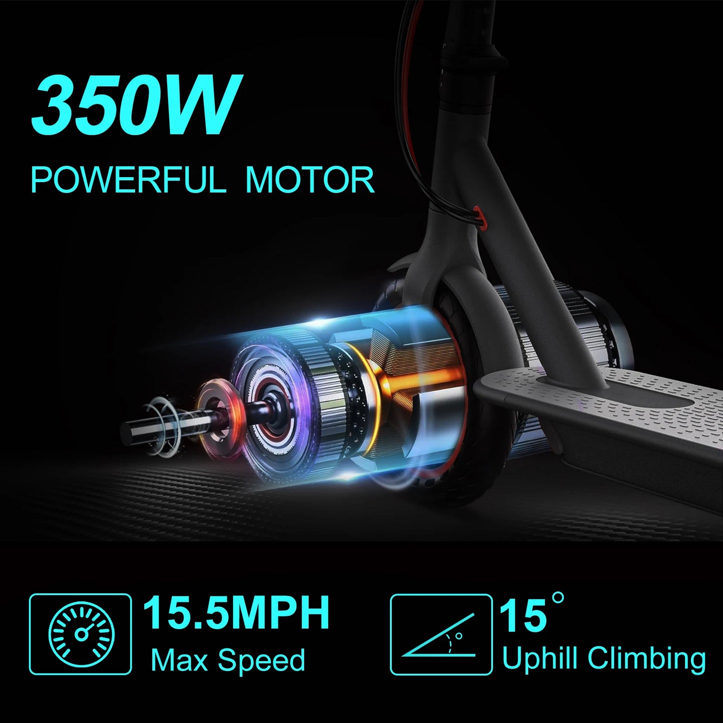 Electric Scooter 8.5" 36v 350W 10.4Ah Self-balance Max 15mph Folding Kick Escooter Smart App For Adults EU US UK Warehouse