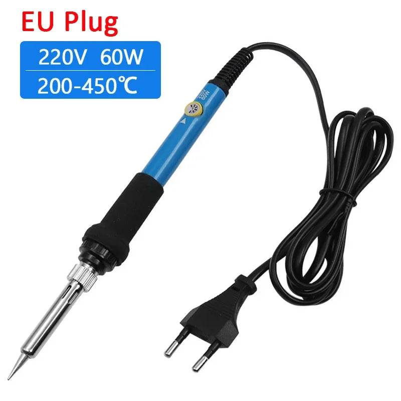 New Adjustable Temperature Electric Soldering Iron 220V 110V 60W Welding Solder Rework Station Heat Pencil Tips Repair Tools