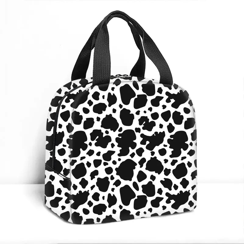 Tiger Leopard Zebra Crocodile Stripes Print Lunch Bag Handbag Breakfast Organizer Picnic Cooler Food Bag Thermal Lunch Box