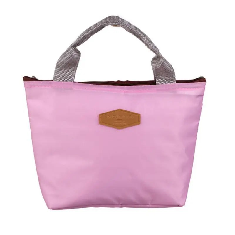 Solid Color Portable Insulated Lunch Box, Cold Food Cooler, Thermal Bag, Insulated Lunch Box, Picnic Handbag, Cooler bag