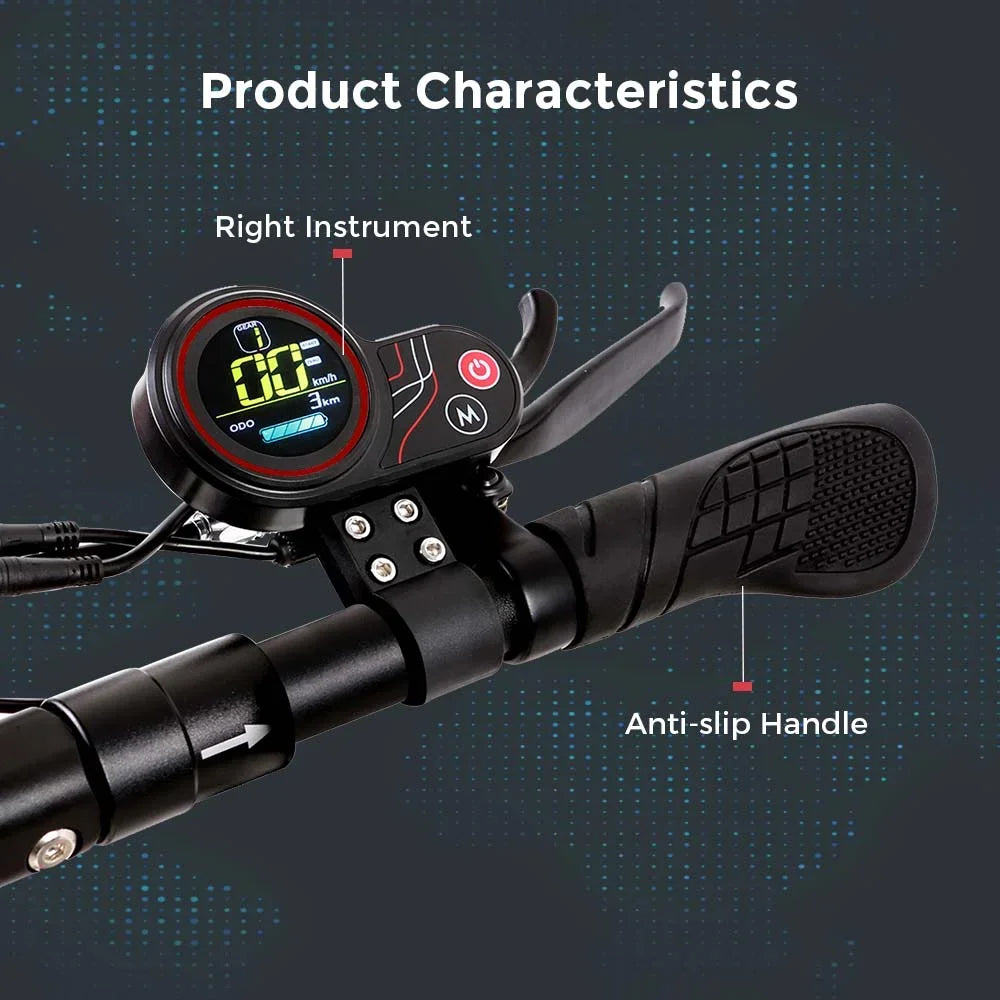 10'' Tires Dual Shock Absorbing Folding EScooter 800W Powerful Electric Scooter 48V 15Ah Max Speed 50km/h 50km Range for Adults