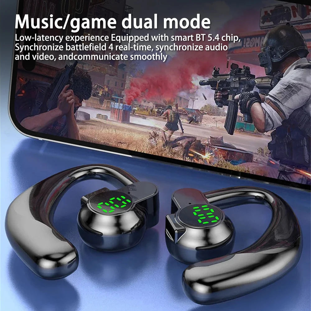 NEW Bone Conduction Wireless Bluetooth Headphones Earphones With Microphone Handsfree Noise Canceling Headset
