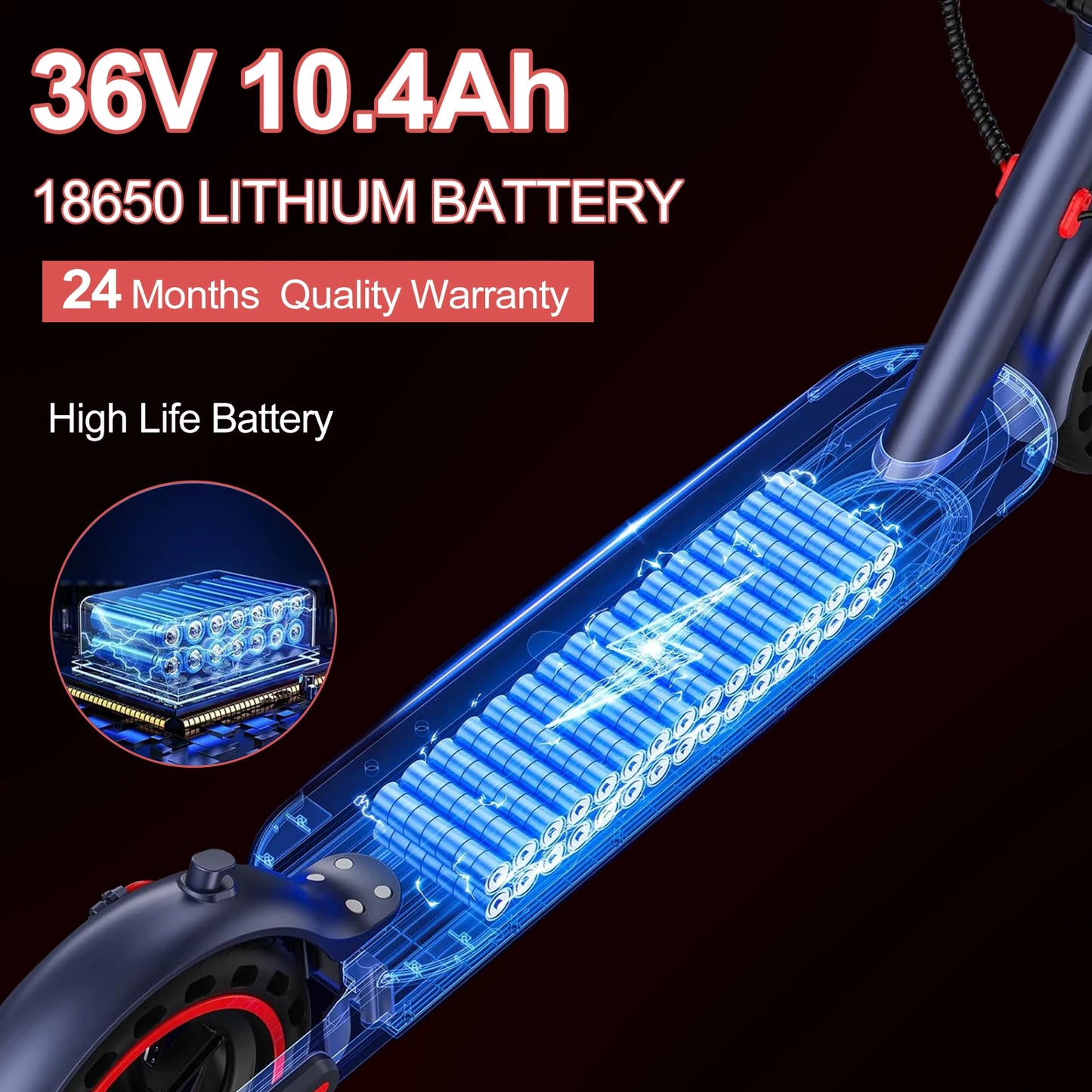 Electric Scooter 8.5" 36v 350W 10.4Ah Self-balance Max 15mph Folding Kick Escooter Smart App For Adults EU US UK Warehouse