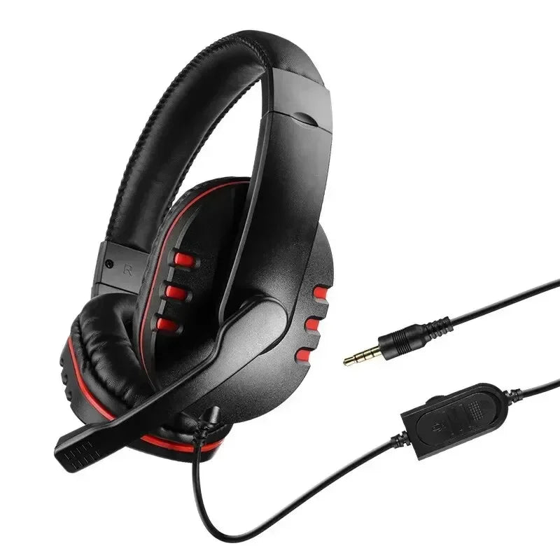 3.5mm Headphones Wired Gaming Headset Earphones For PS4 Play Station 4 Game PC Chat Headset With Microphone