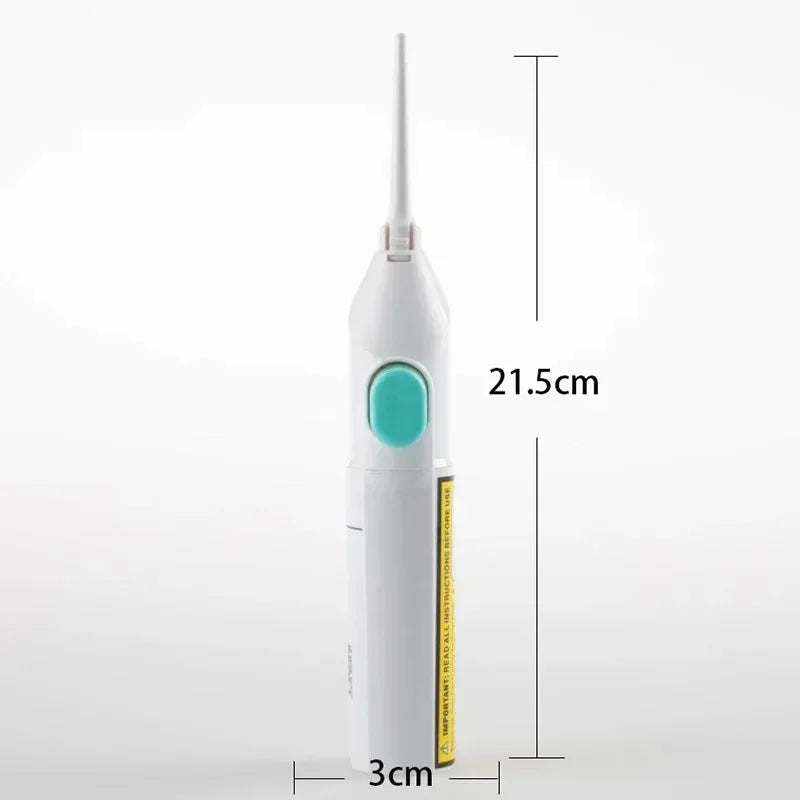 183---Portable high-pressure oral irrigator - manual tooth cleaner with grip, nozzle attachment for gum health