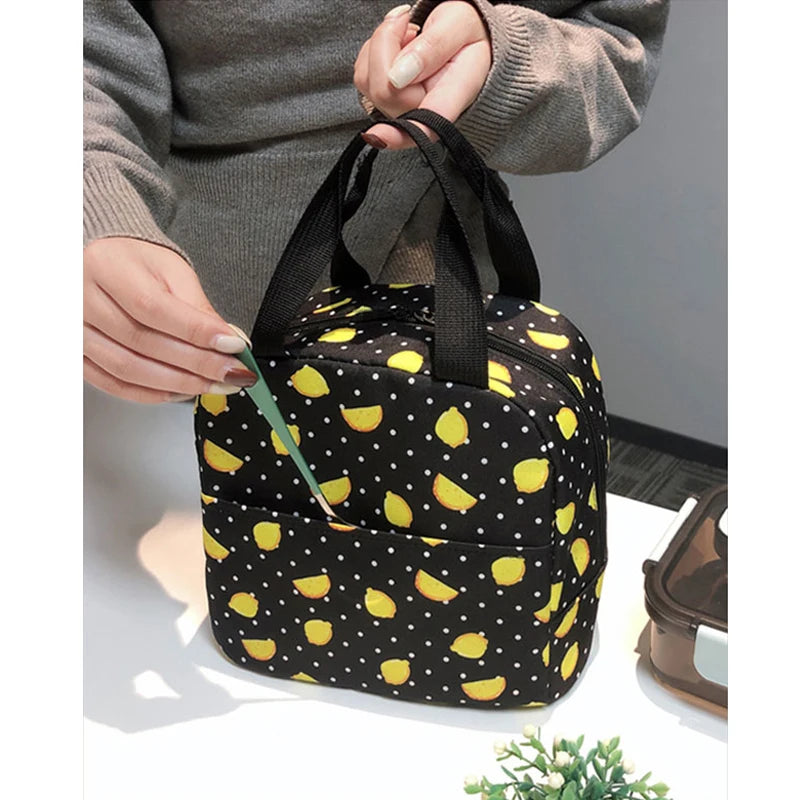 Tiger Leopard Zebra Crocodile Stripes Print Lunch Bag Handbag Breakfast Organizer Picnic Cooler Food Bag Thermal Lunch Box