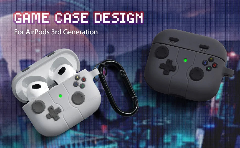 for airpods 4th/airpods 3rd (2024/2021)Case with keychain silicone Cartoon earphone case shockproof cover for airpods 4 cases