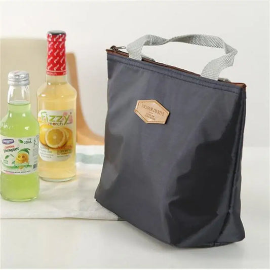 Solid Color Portable Insulated Lunch Box, Cold Food Cooler, Thermal Bag, Insulated Lunch Box, Picnic Handbag, Cooler bag