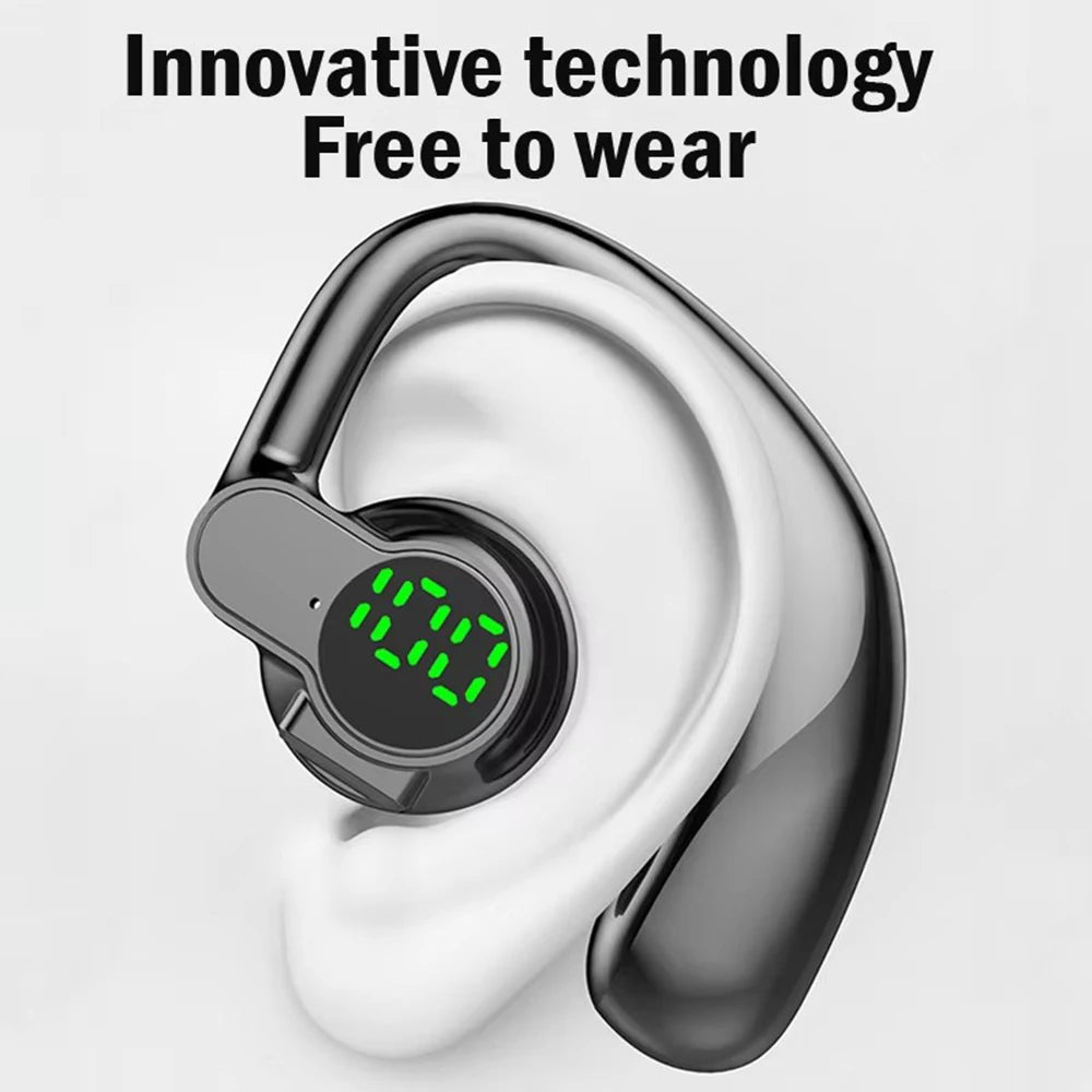 NEW Bone Conduction Wireless Bluetooth Headphones Earphones With Microphone Handsfree Noise Canceling Headset