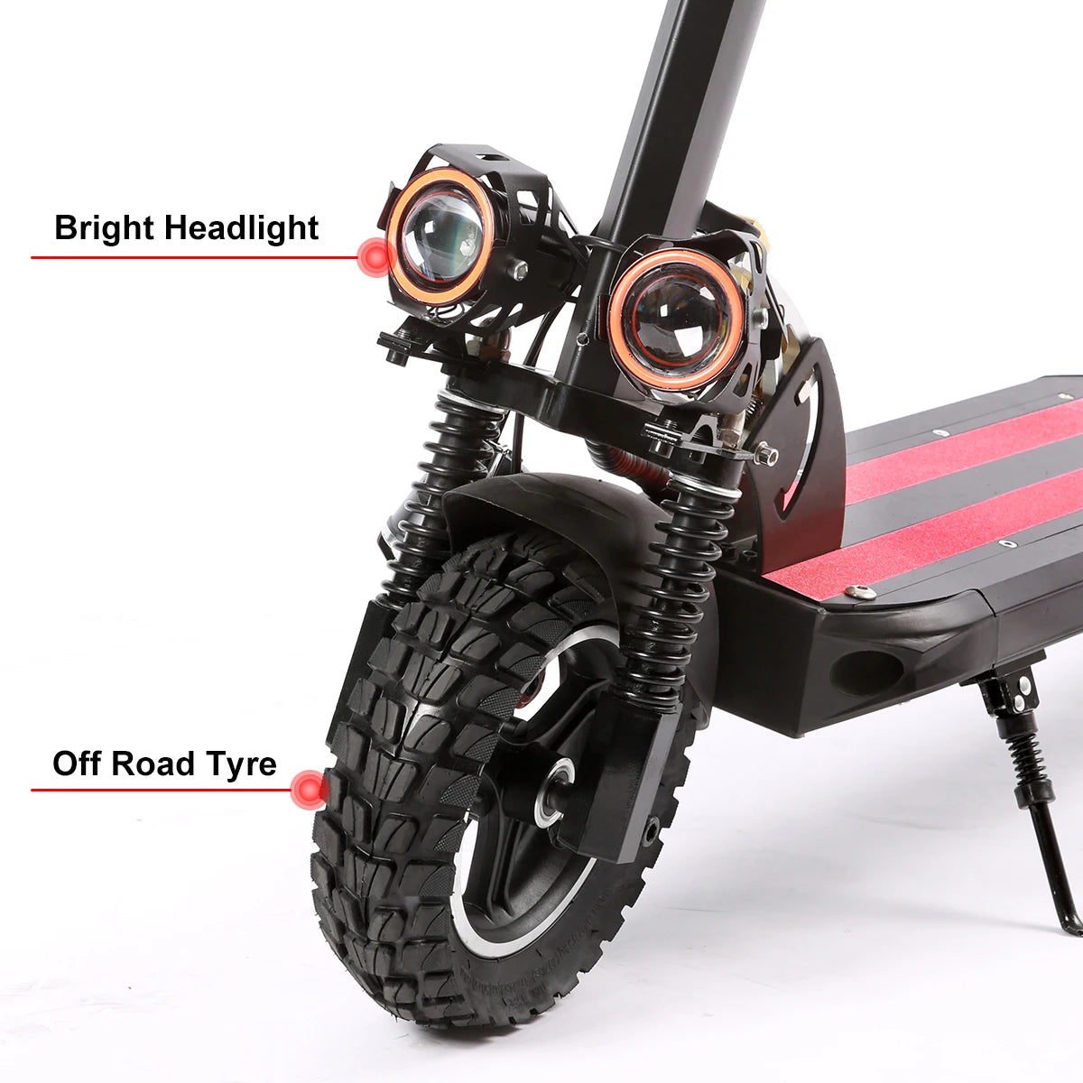 10'' Tires Dual Shock Absorbing Folding EScooter 800W Powerful Electric Scooter 48V 15Ah Max Speed 50km/h 50km Range for Adults