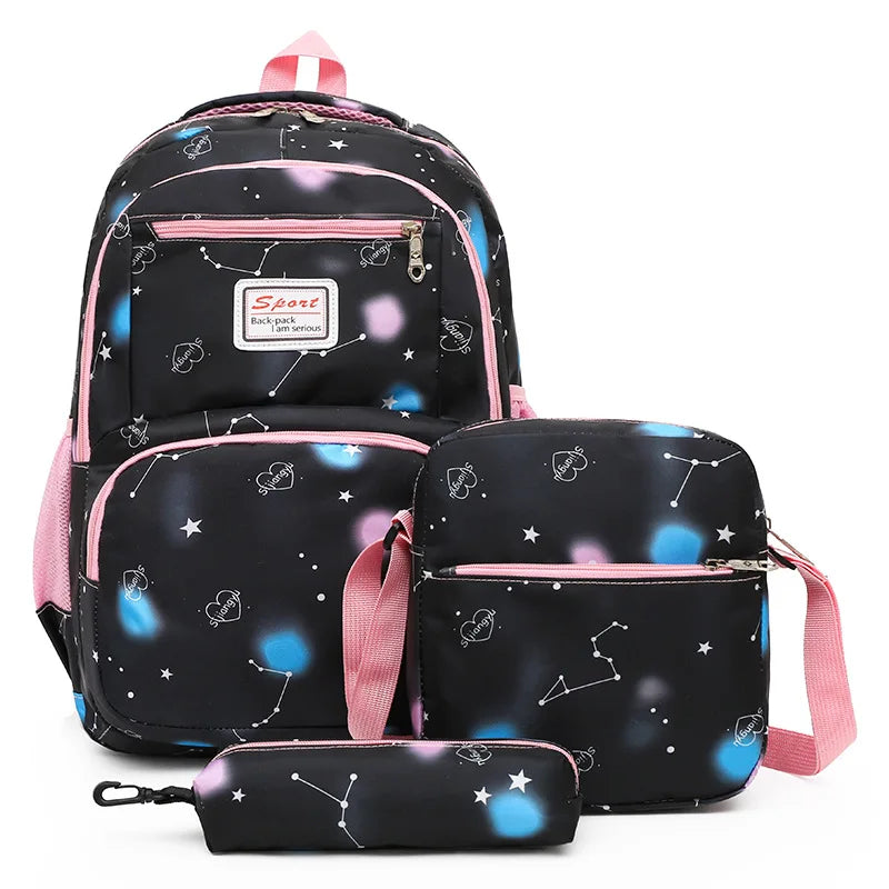 3pcs/set Male backpacks high school bags for women 2020 boys one shoulder big student travel bag men school backpack mochila