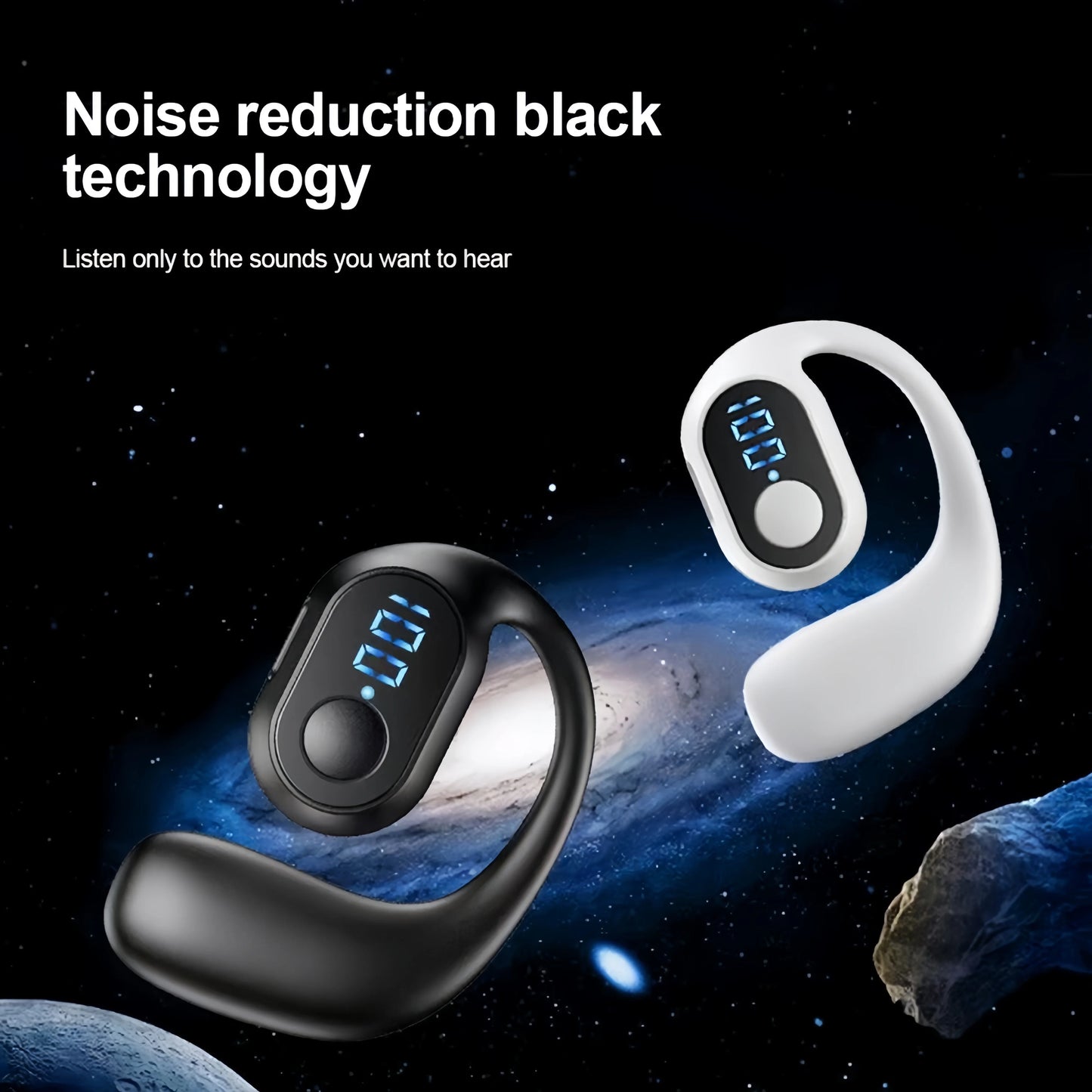 Bluetooth 5.3 Headphone Ear Hook Wireless Earphone HiFi Stereo Noise Reduction Earbud Gaming Headset for Huawei Xiaomi iPhone